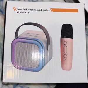 Colorful Karaoke Sound System with 1 Microphone Purple set